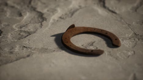 one-old-rusty-metal-horseshoe